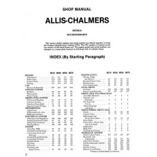 Allis-Chalmers 8010 - 8030 - 8050 - 8070 Workshop Manual